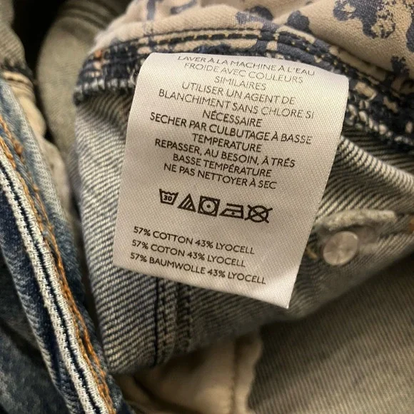 We The Free Jeans Womens 28 Light Wash Loren High Rise Carpenter Barrel Utility - Picture 5 of 9